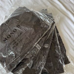 Mono B Brown waffle knit long sleeve shirt bundle small medium and large